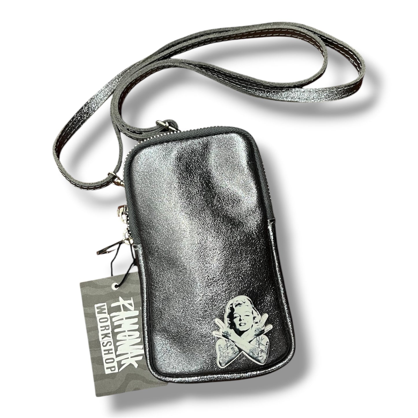 Clutch cuero metalizado OFERTA