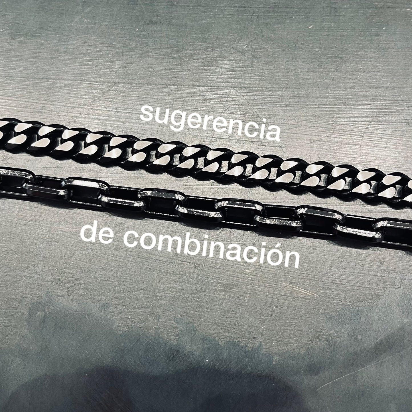 Pulsera Acero eslabón plano