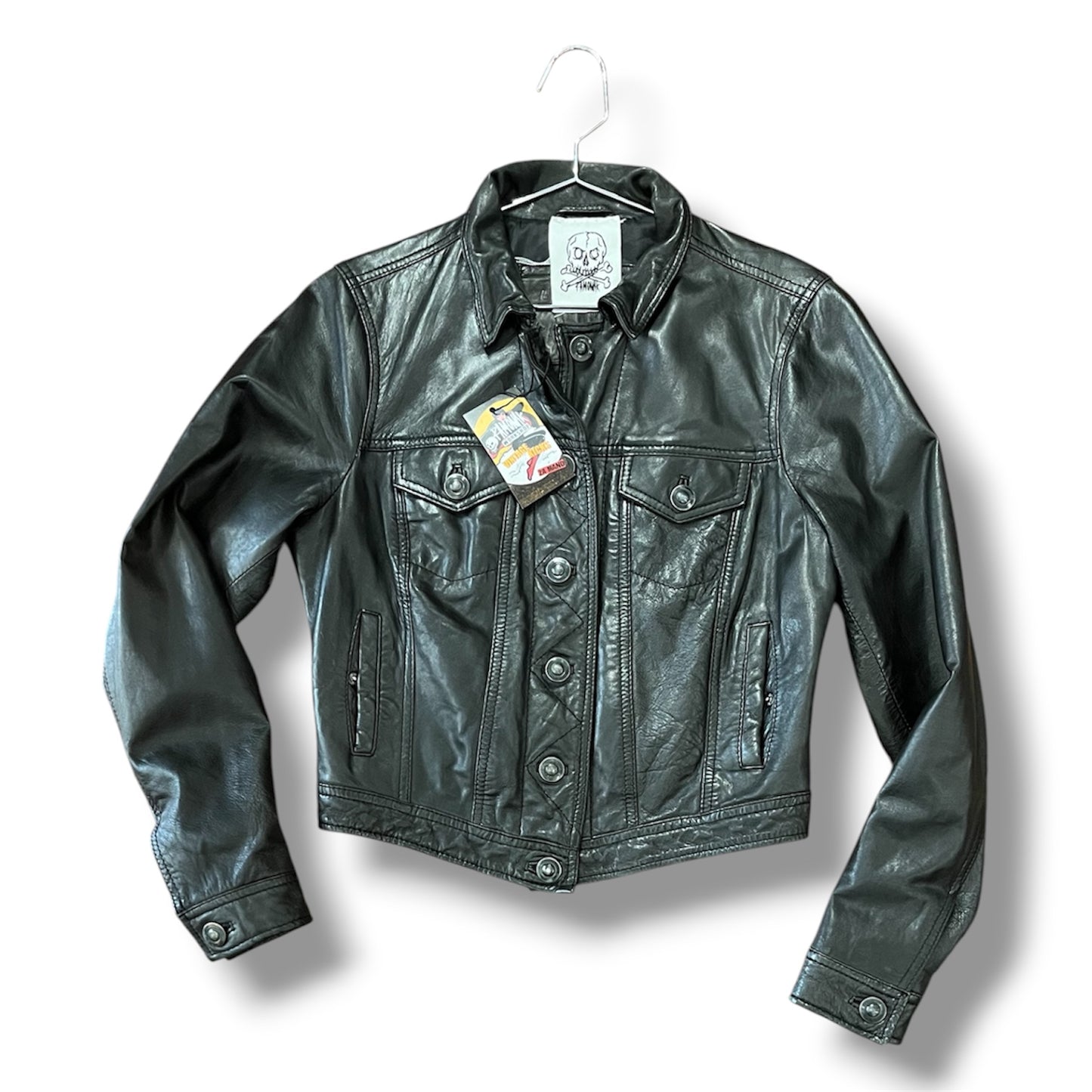 Cazadora trucker piel S