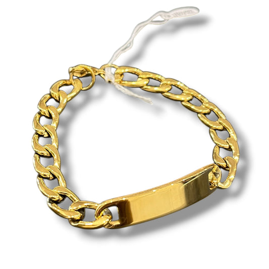 Pulsera acero inox. dorado