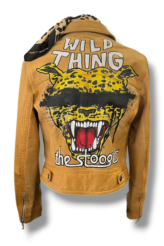 Cazadora custom The Stooges · Talla M (Mujer)