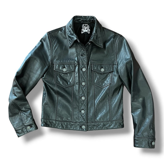 Cazadora trucker cuero M