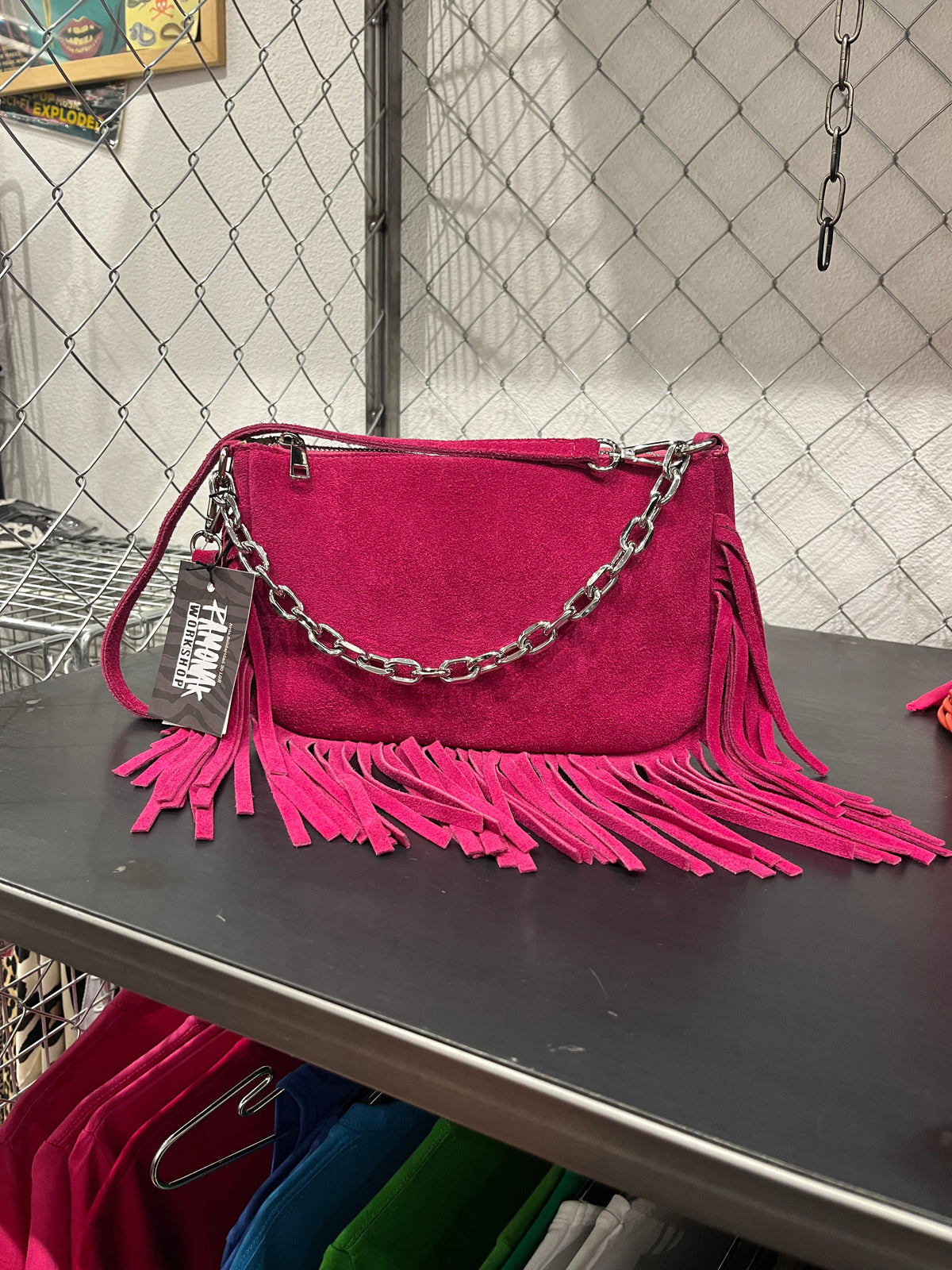 Bolso Ante Fucsia