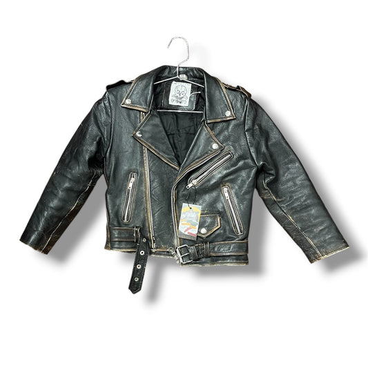 Cazadora biker marrón niño 8