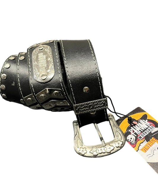 Cinturón retro de cuero auténtico 95cm - 06