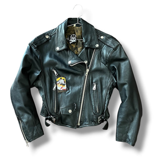 Cazadora cuero Retro mujer L